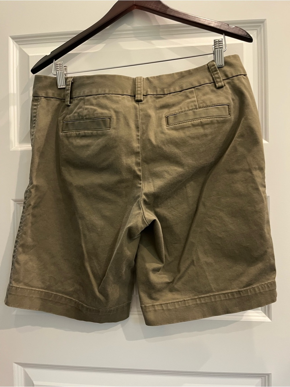 J. Crew City Fit Bermuda Shorts, Size 8, Olive Khaki